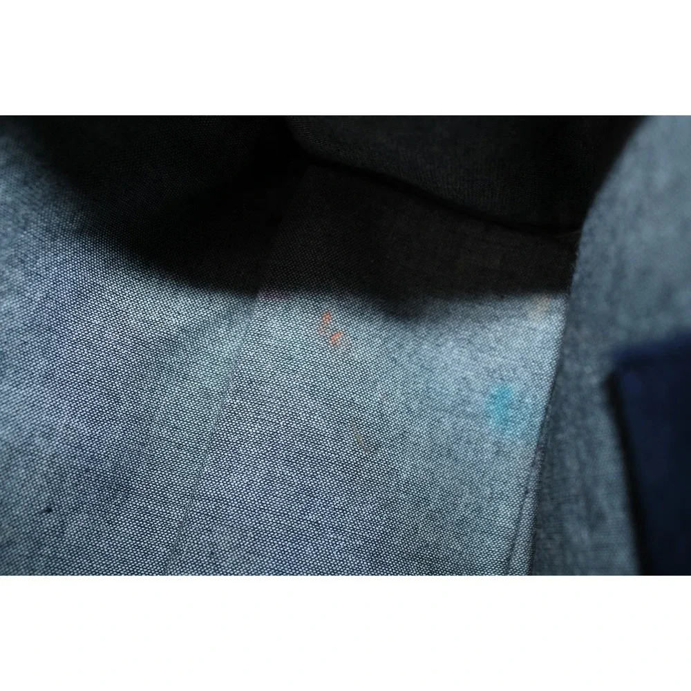 Clare V. Women's Small Navy Blue Red Suede Magnet Closure Bag - Picture 9 of 14